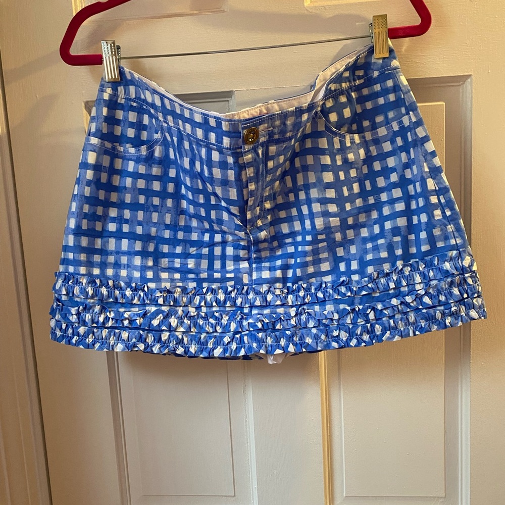 Lilly Pulitzer Gingham Skort size 10